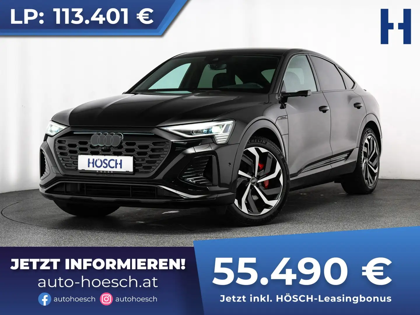 Audi Q8 e-tron 55 SB quattro 2x S-LINE MEGAPREIS -51% Schwarz - 1