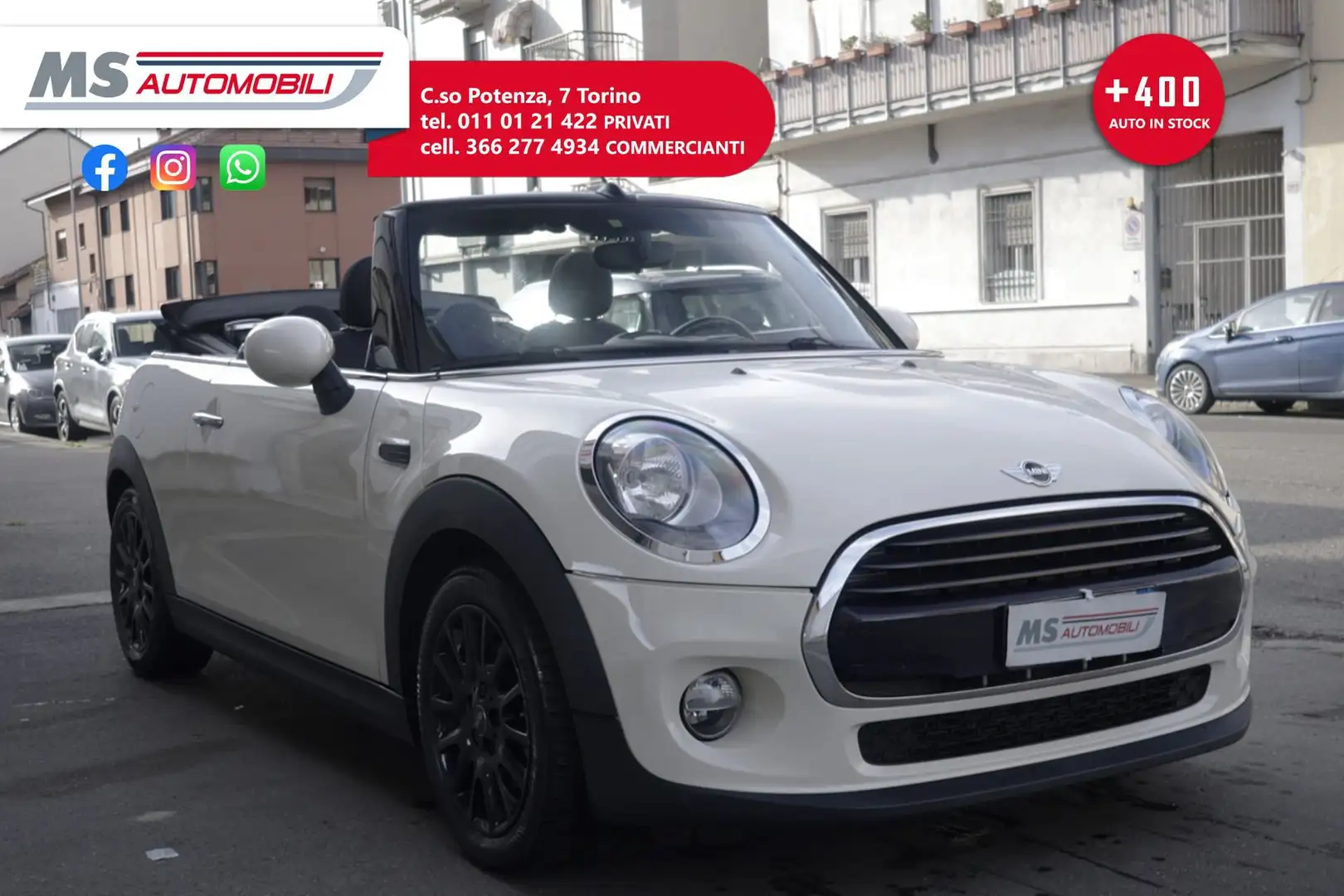 MINI Cooper D Cabrio MINI Mini Cabrio Mini 1.5 Cooper D Hype Cabrio Un Blanco - 1