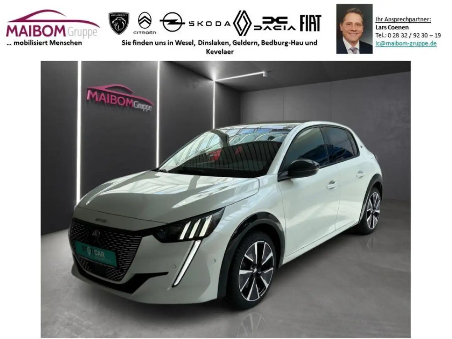 Peugeot 208 Elektromotor 136 GT Pack Weiß - 1