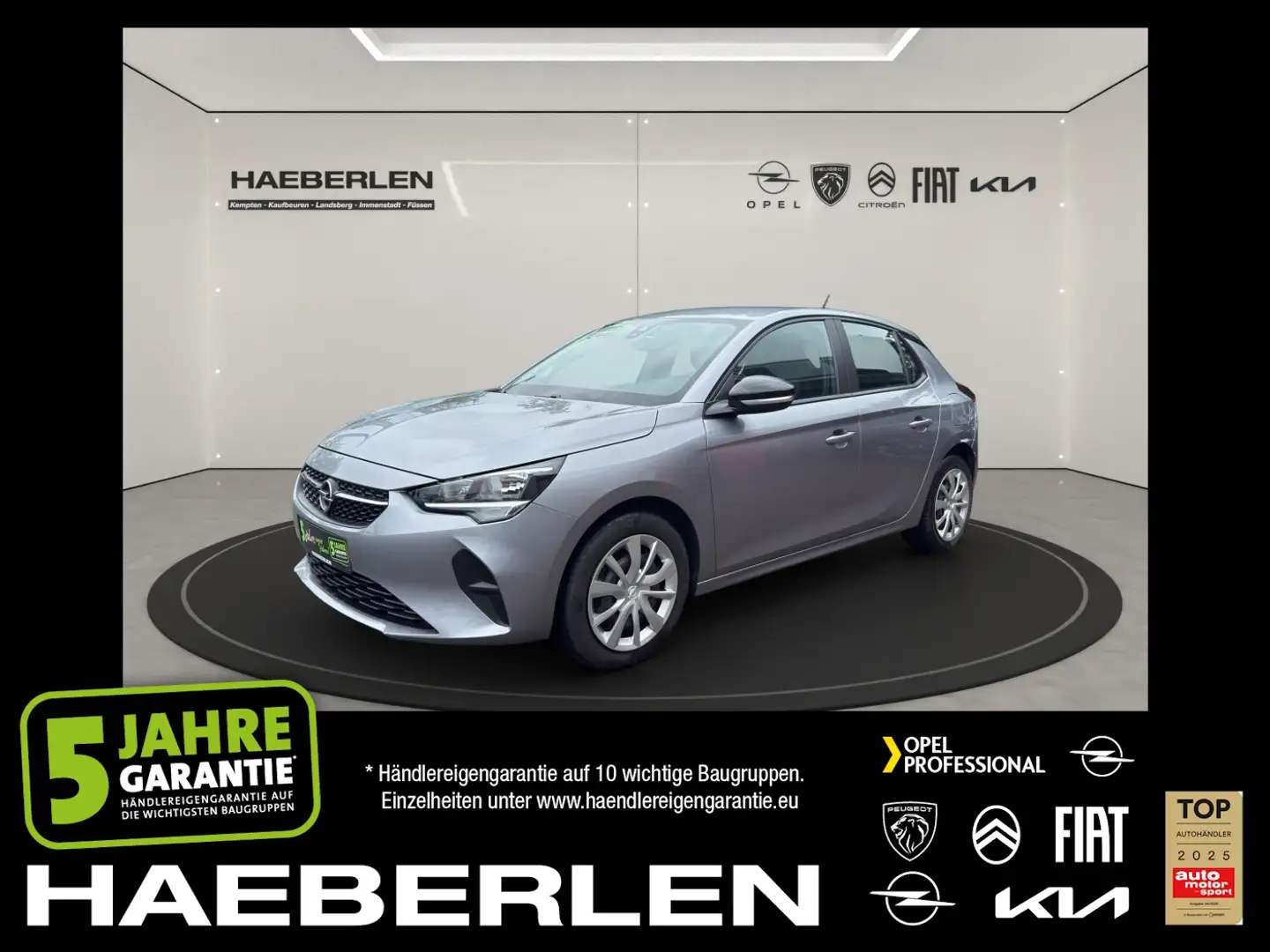 Opel Corsa F 1.2 Turbo Edition PDC SpurH Grijs - 1