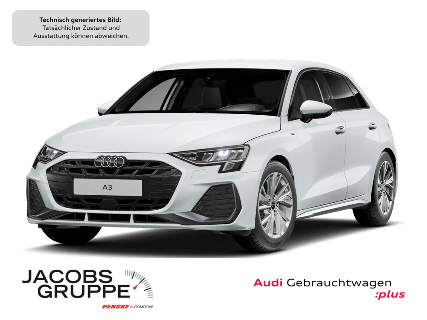Audi A3 Sportback 35 TDI S line S-tronic Kamera/Smartphone Interf./Navi Plu Weiß - 1