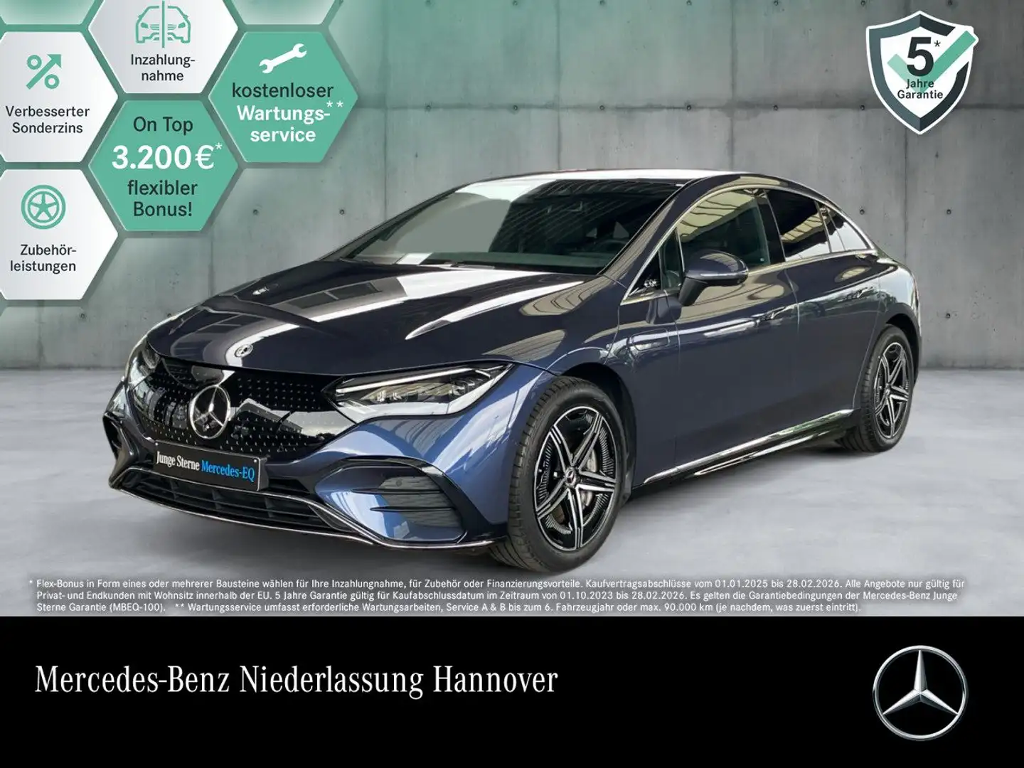 Mercedes-Benz EQE 300 AMG Fahrass WideScreen Burmester Distr. Blau - 1