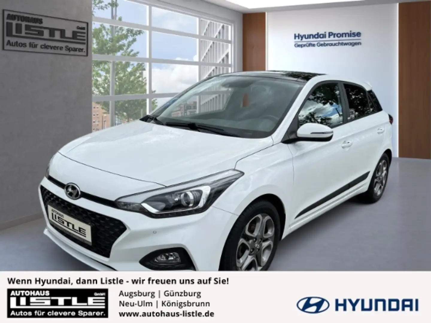 Hyundai i20 Style 1.0 +NAVI+KLIMA+SHZ+RFK+PDC+CARPLAY+DAB+TEMP Bianco - 1