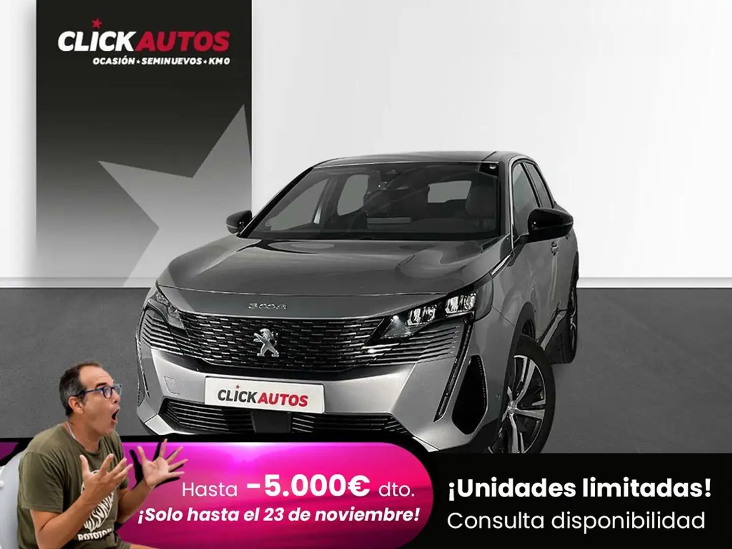 Peugeot 3008 1.2 Puretech 130CV Allure Pack Gris - 1
