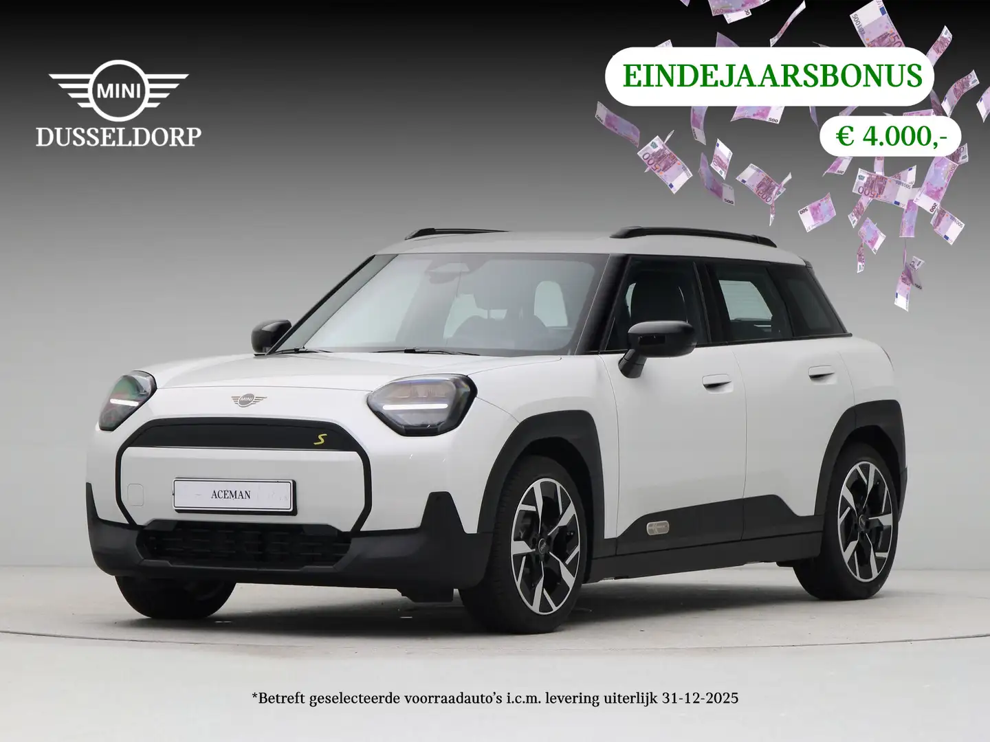 MINI Aceman SE Classic Pakket XS PRIVATE LEASE EUR 475,- (48 m Weiß - 1