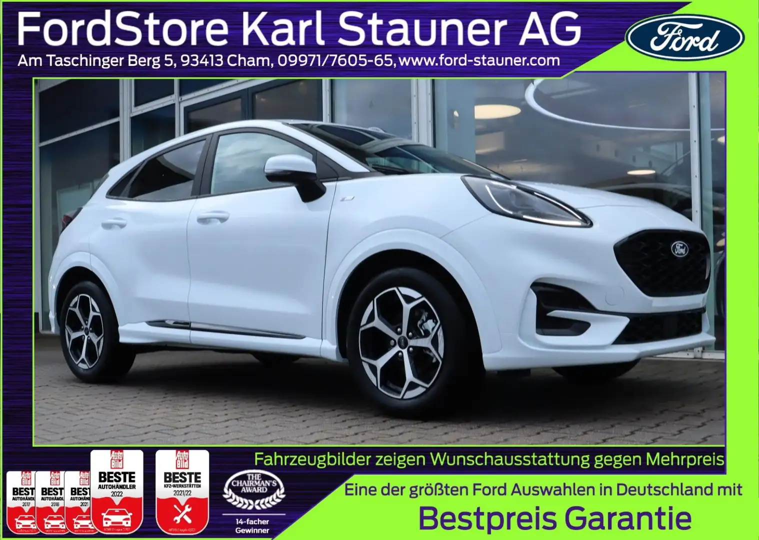 Ford Puma ST-Line 1.0 EcoBoost NEUES MODELL Weiß - 1