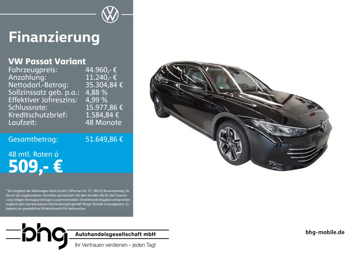 Volkswagen Passat Variant 1.5 e-Hybrid OPF DSG Elegance Schwarz - 1