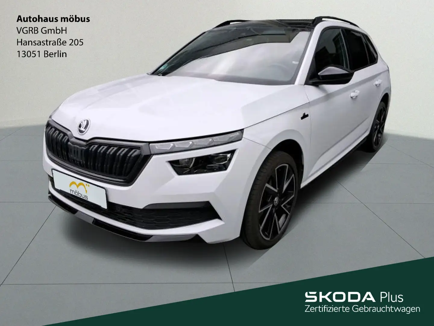 Skoda Kamiq 1.0 TSI Monte Carlo*APP*GRA*RFK*PANO*SHZ* Weiß - 2