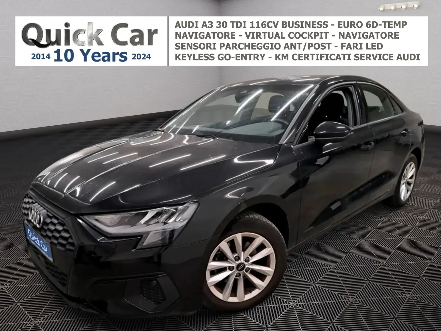 Audi A3 30 TDI BUSINESS VIRTUAL COCKPIT,NAVI,KEYLESS,PDC Noir - 1