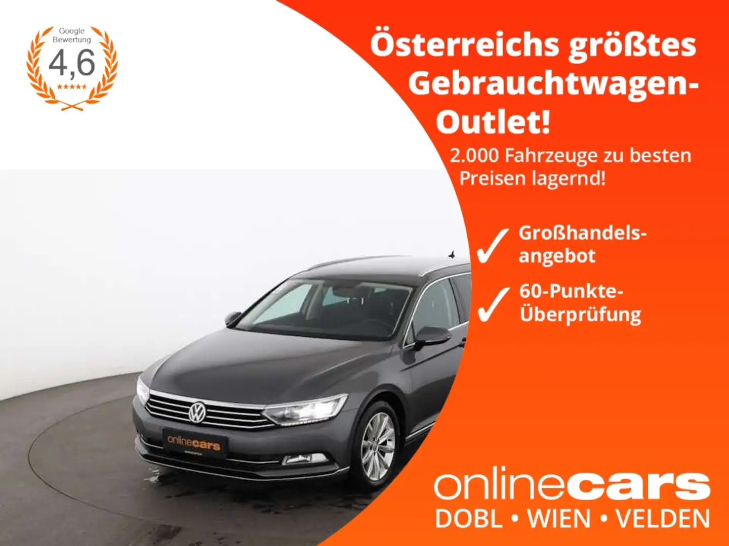 Volkswagen Passat Variant Highline 1.6 TDI Aut LED RADAR NAV Grigio - 1