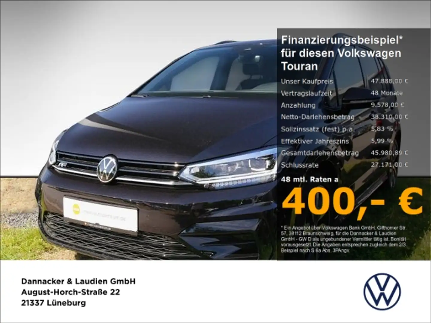 Volkswagen Touran Highline 1,5 l TSI OPF 150 PS 7-Gang-DSG Schwarz - 1