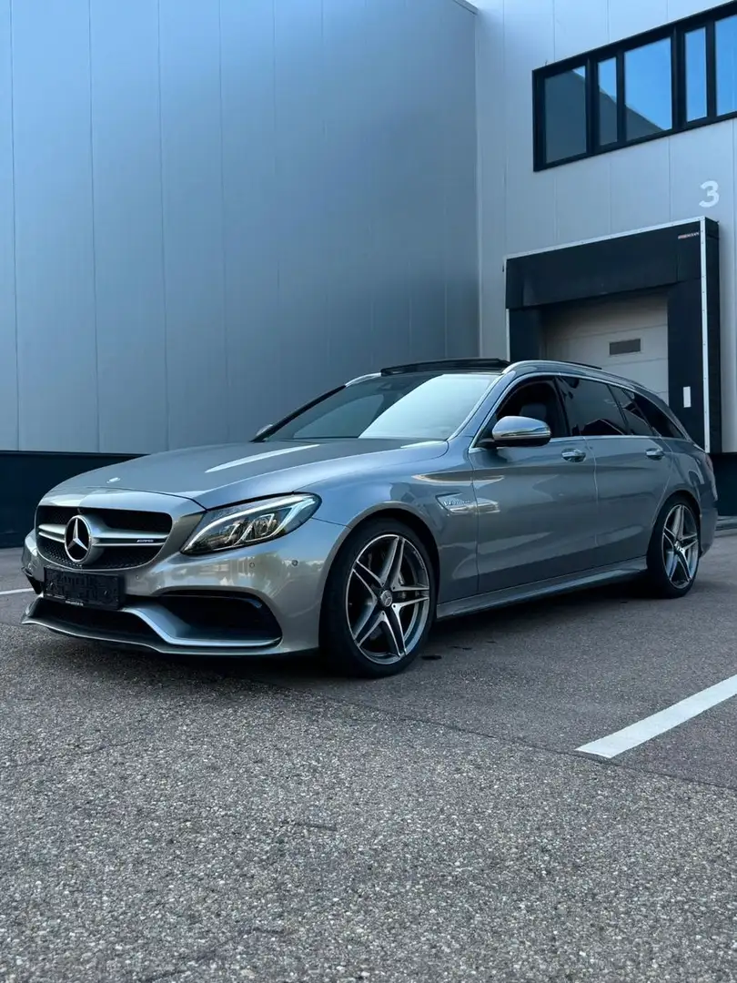 Mercedes-Benz C 63 AMG *Burmester*Pano*Keyless*ACC*KOMBI Срібний - 1