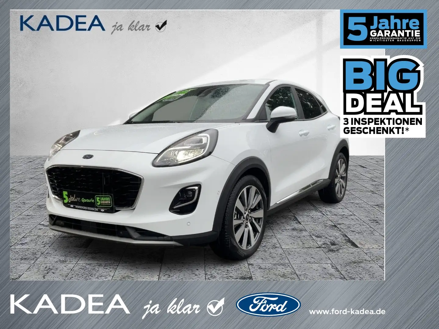 Ford Puma 1.0 EcoBoost Titanium X ACC+LED+KAMERA+NAVI Weiß - 1