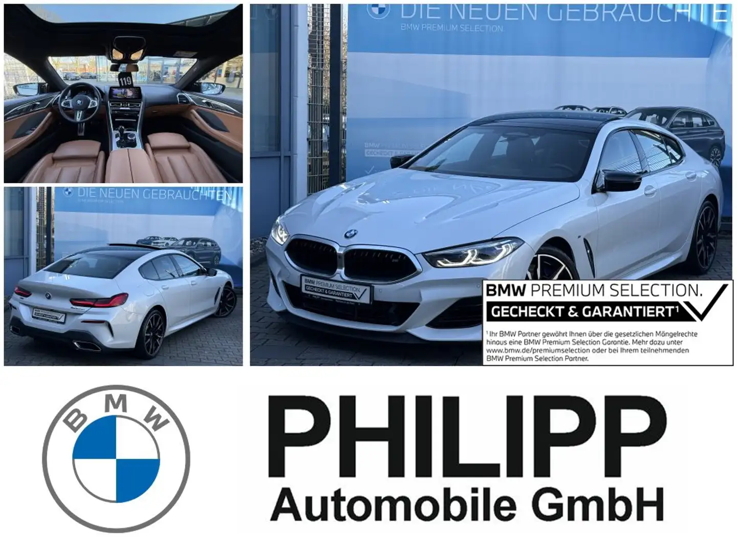 BMW M850 i xDrive Gran Coupe PANO LASER DA-Pro PA+ Білий - 1