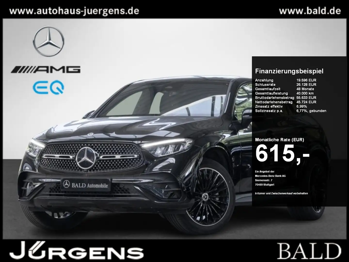 Mercedes-Benz GLC 300 4M Coupé AMG/Wide/LED/Pano/AHK/Cam/Night Negru - 1
