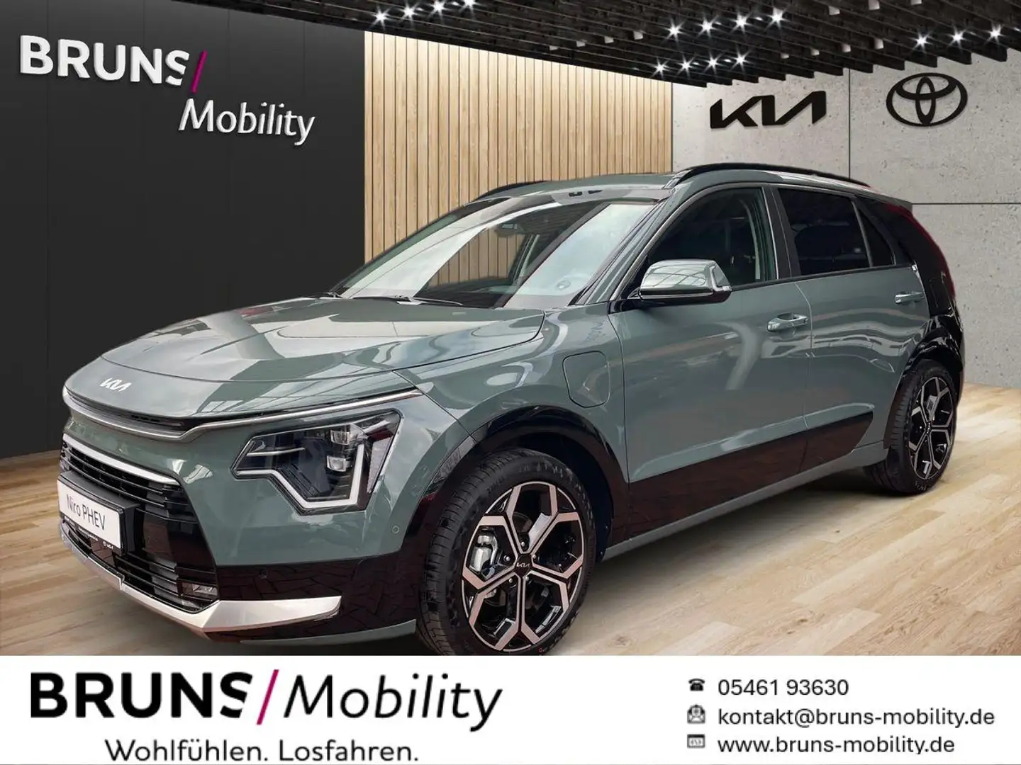 Kia Niro 1.6 PHEV Spirit, 18Z, TECH, REX, GLASDACH Grün - 1