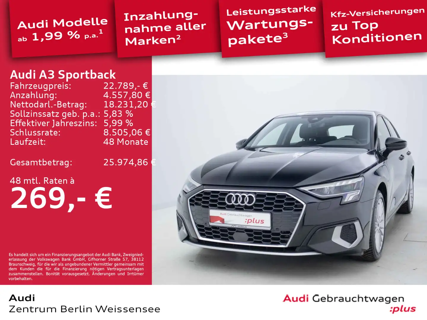 Audi A3 40 TFSI e S-TRO*ADVANCED*GJR*NAVI** Schwarz - 1