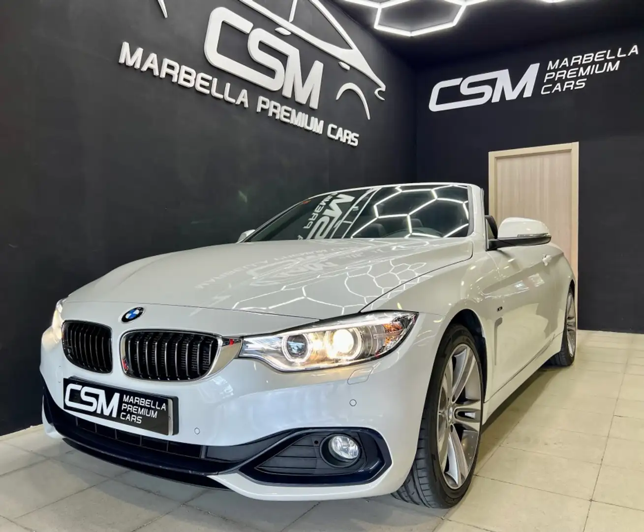 BMW 420 420dA Cabrio Sport Blanc - 1