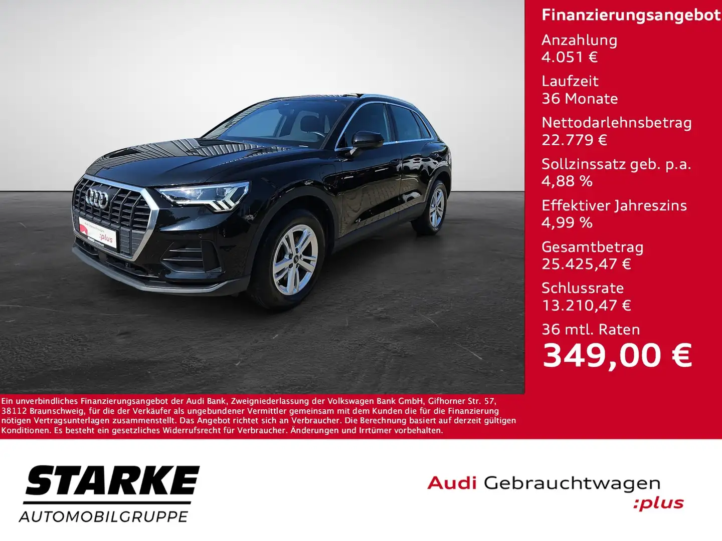 Audi Q3 45 TFSI e S tronic NaviPlus LED APS-Plus GRA SH... Zwart - 1