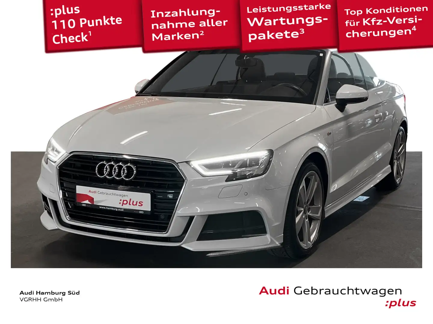 Audi A3 TFSI S tronic 3xS LINE/NAVI/LED Blanc - 1