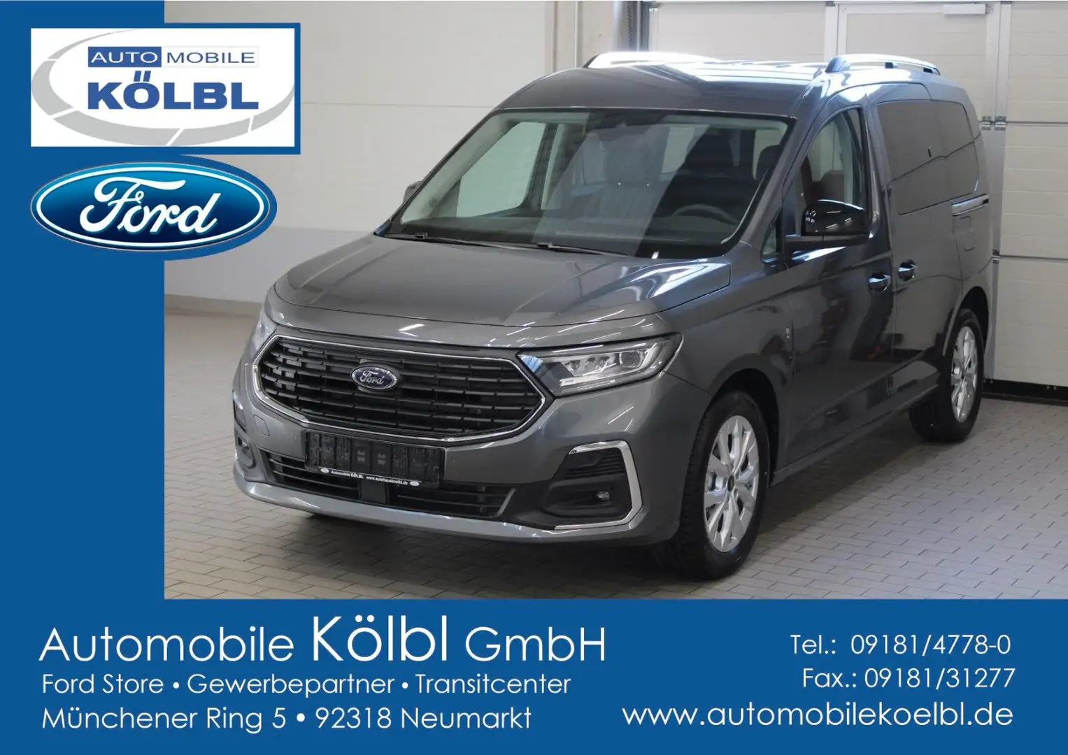 Ford Tourneo Connect L1 Titanium Auto., LED/NAVI/SHZ Gris - 1