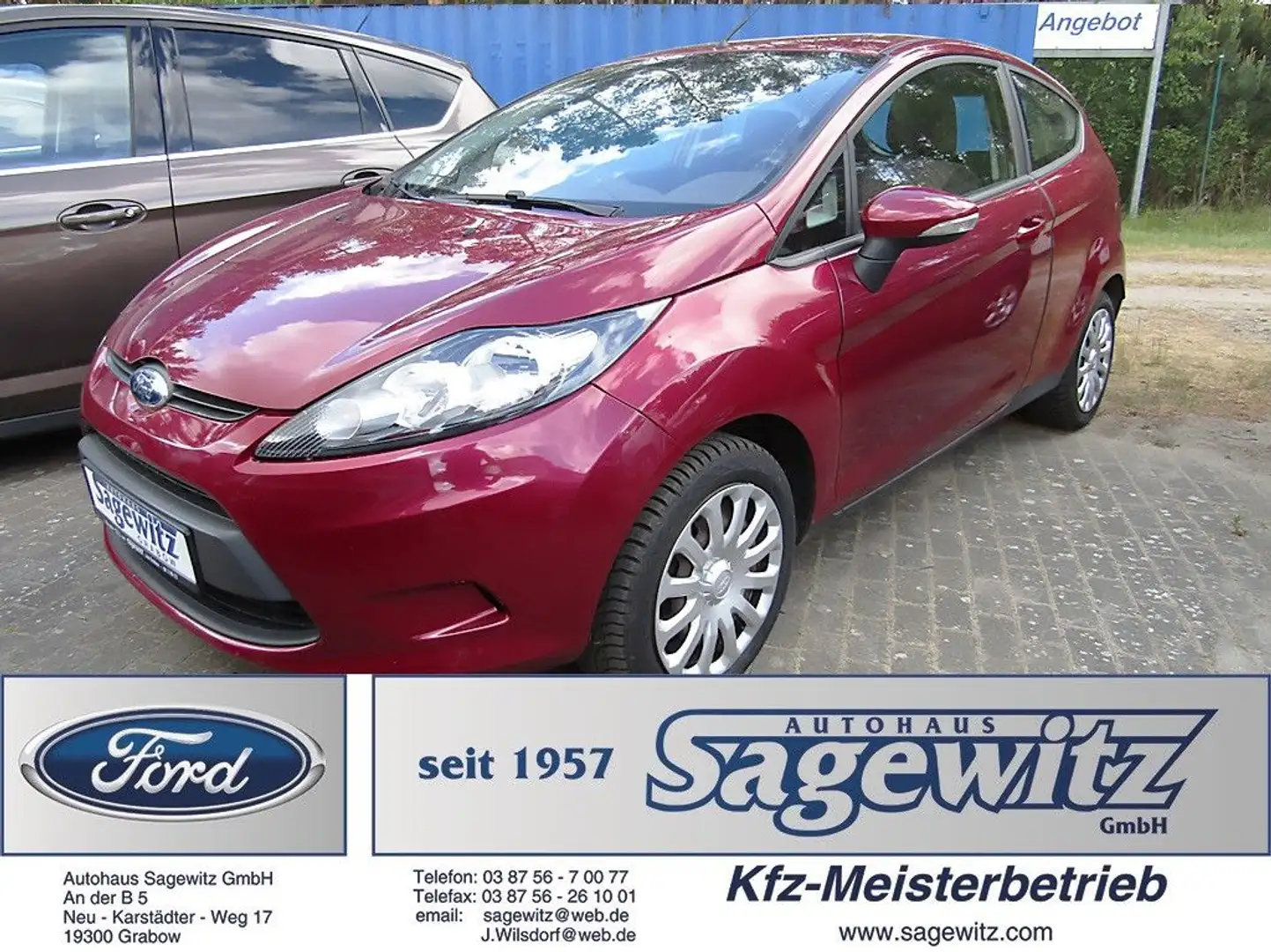 Ford Fiesta 1.25 Trend SHZ CD-Radio Klima Rot - 1