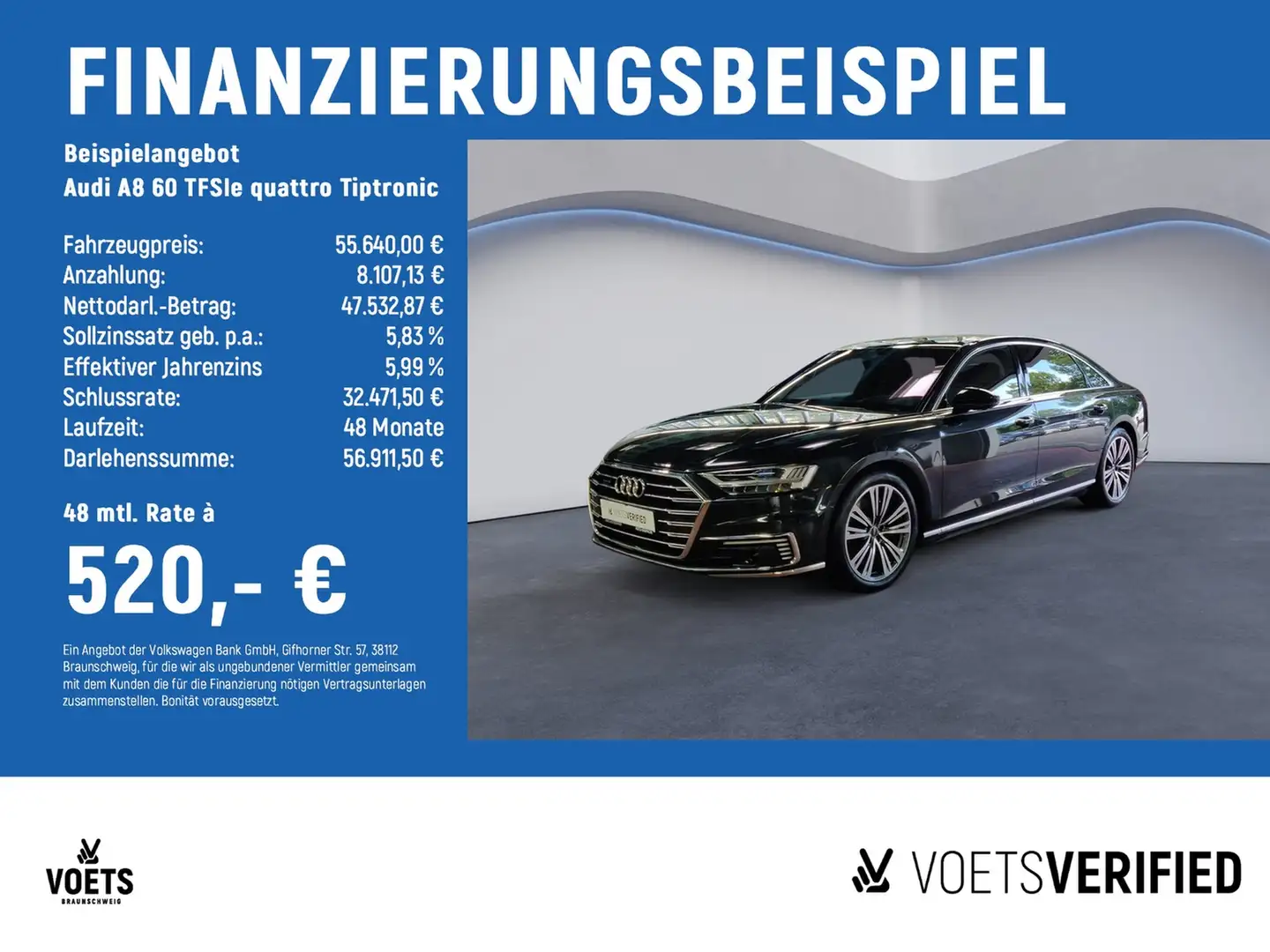 Audi A8 60 TFSIe quattro Tiptronic MATRIX-LED+SHZ+HuD Grau - 2
