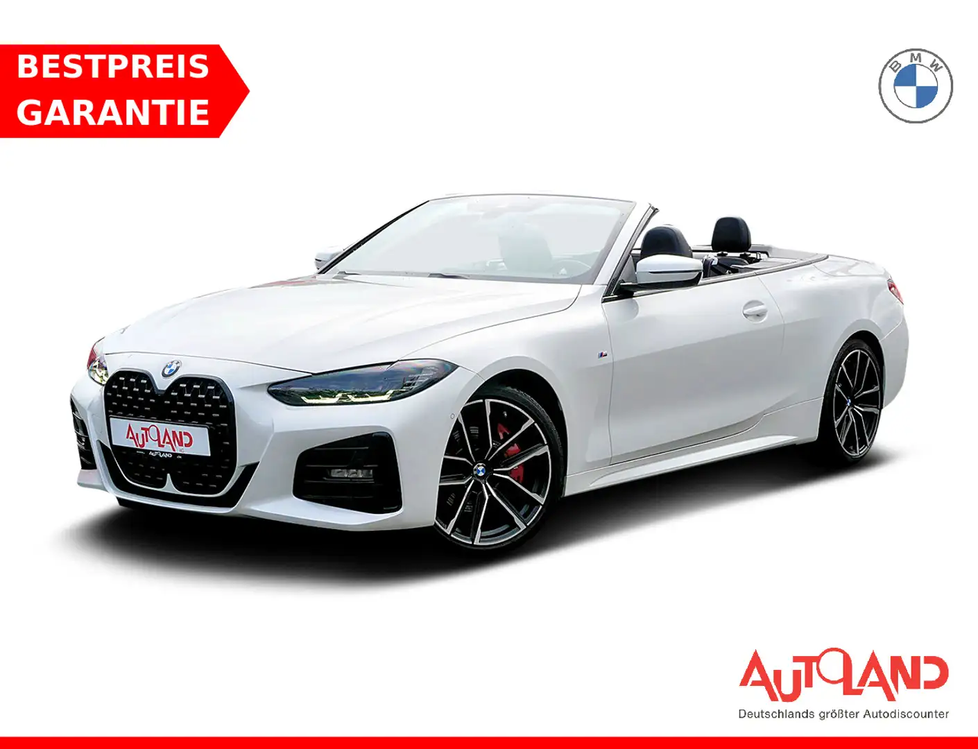 BMW 420 420i Cabrio M Sport Aut. LED ACC Navi Kamera Weiß - 1