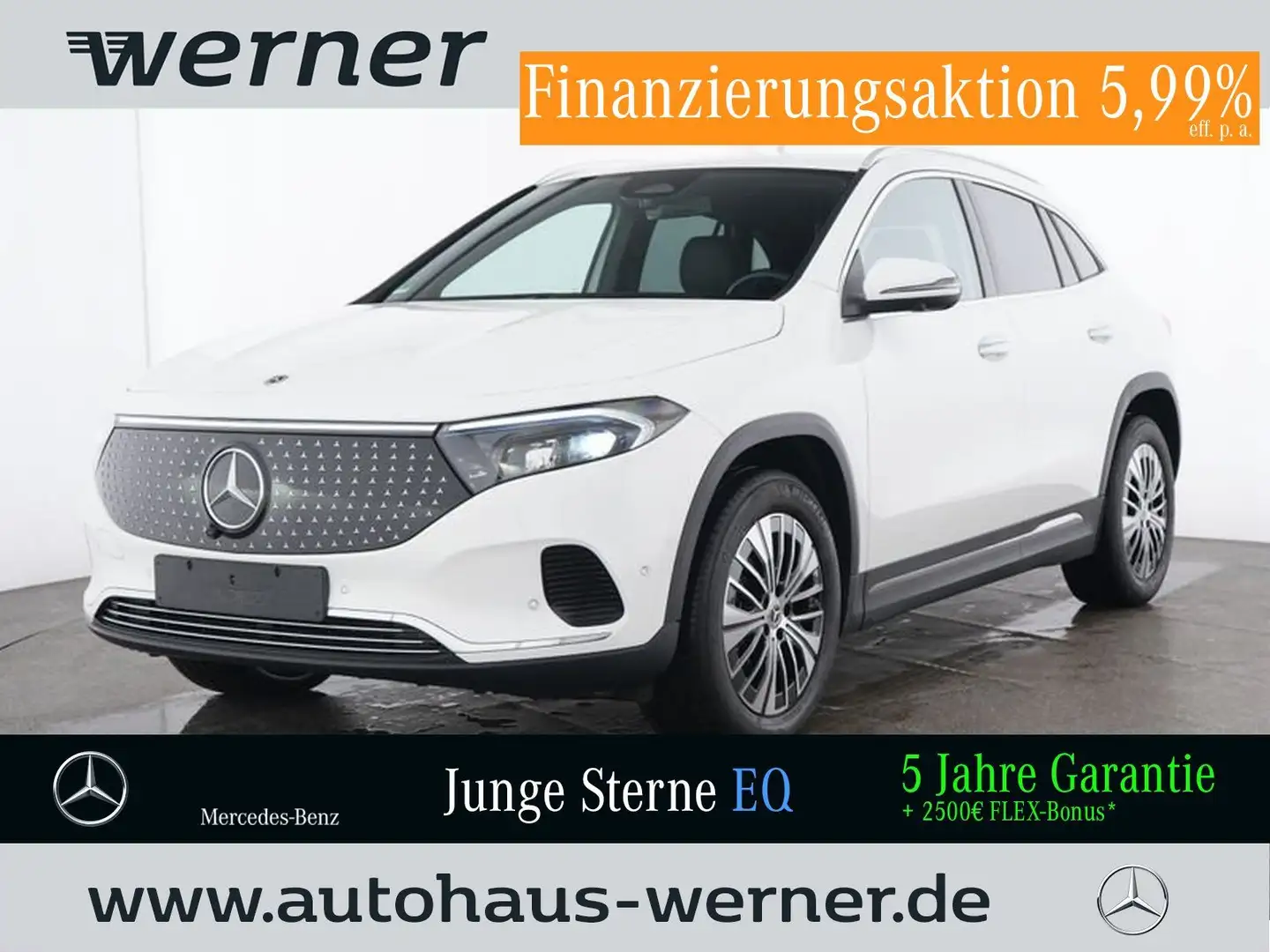 Mercedes-Benz EQA 300 4M ELEC-ART-ADV+ AHK FAP SOUND 360° WDGS Weiß - 1