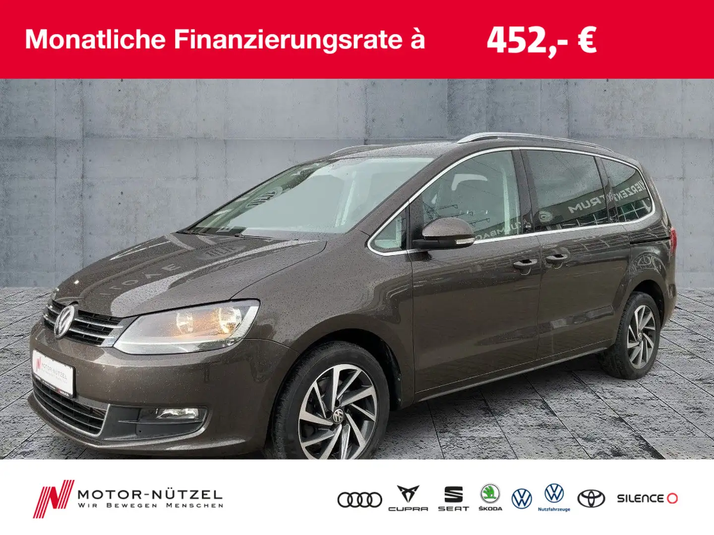 Volkswagen Sharan 2.0 TSI DSG SOUND SHZ+2xPDC+APP+NSW+MFL Barna - 1