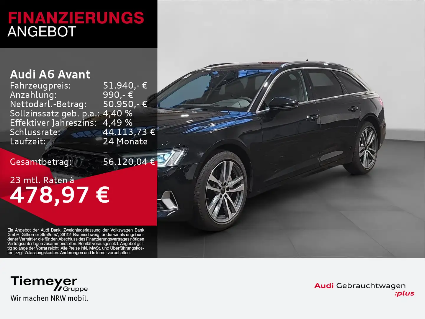 Audi A6 50 TDI Q ADVANCED UPE90 AHK MEMORY MATR Schwarz - 1