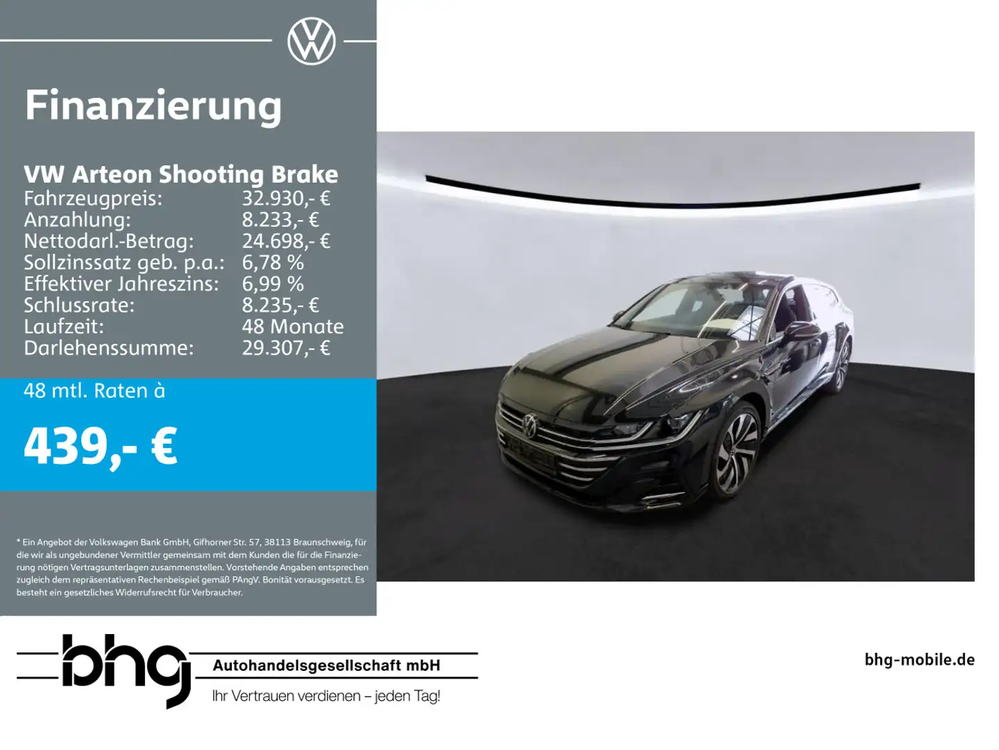 Volkswagen Arteon 1.4 eHybrid OPF DSG R-Line Schwarz - 1