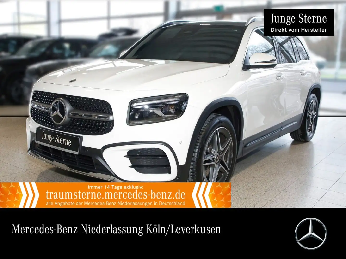 Mercedes-Benz GLB 200 d AMG+PANO+360°+AHK+MULTIBEAM+TOTW+8G Weiß - 1