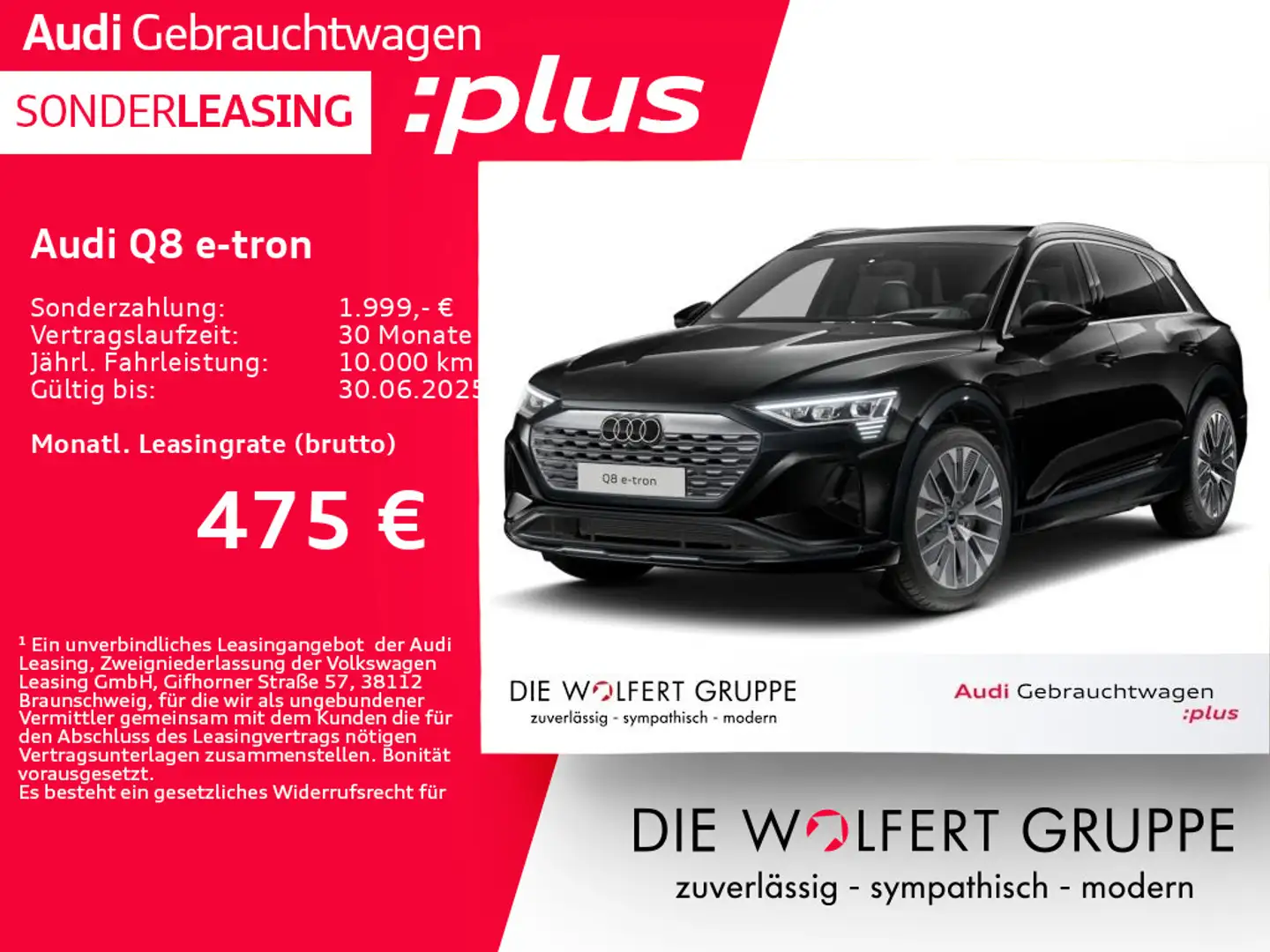 Audi Q8 e-tron advanced 55 quattro ACC*360°*PANO Schwarz - 1