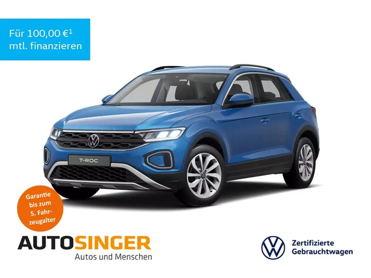 Volkswagen T-Roc Life 1.5 TSI *LED*NAVI*PDC*SHZ*17"*DIGITAL Blu/Azzurro - 1