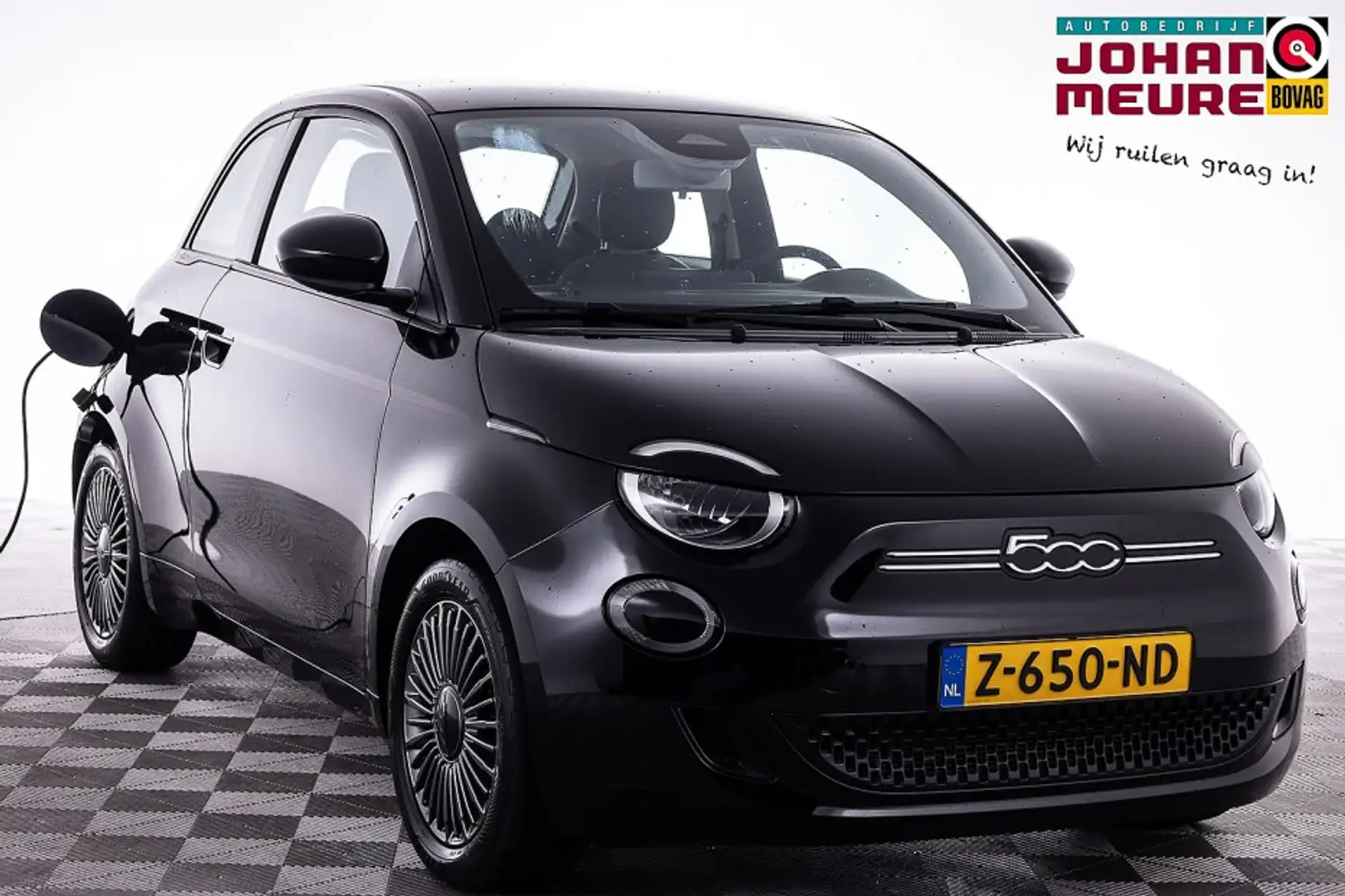 Fiat 500e Icon 42 kWh Automaat | 94% SOH | NAVI | ECC | VELG Zwart - 1
