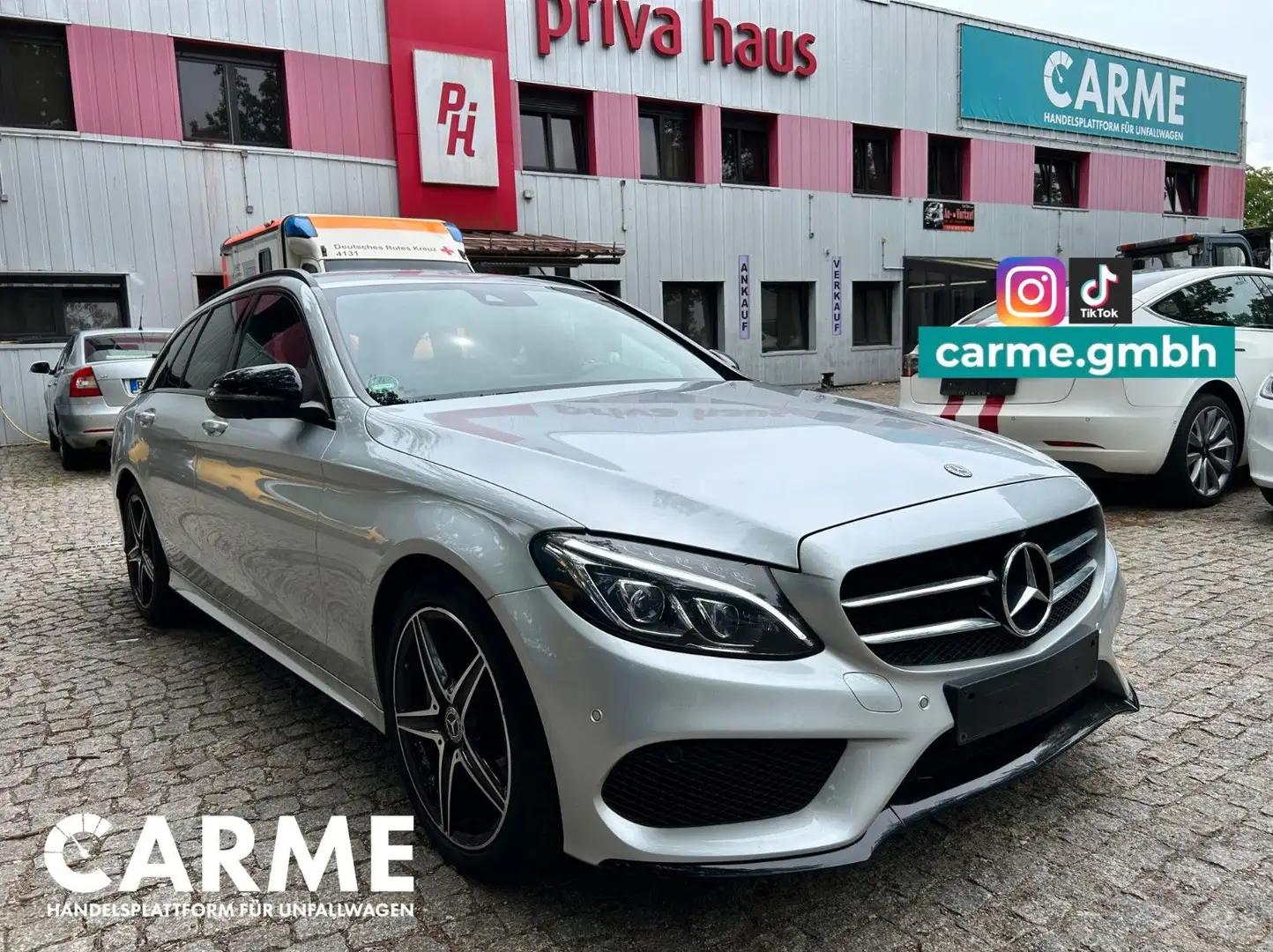 Mercedes-Benz C 220 C220d AMG 125KW Automatik Grijs - 1