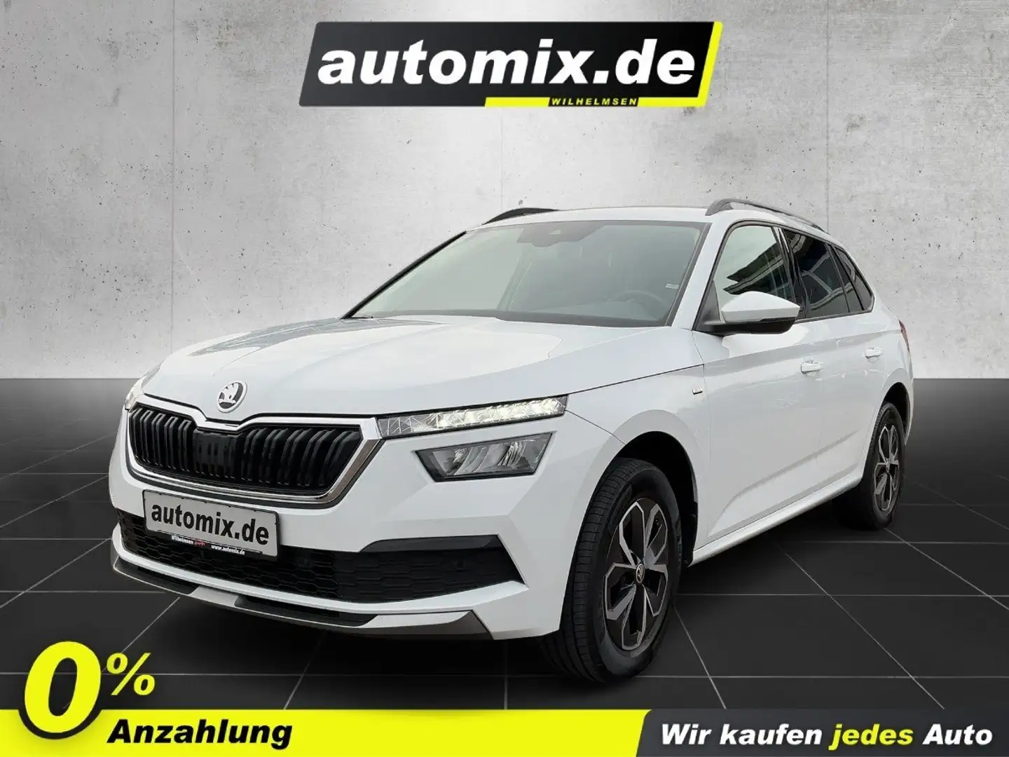 Skoda Kamiq Drive 125, AUTOM.,LED,Navi,SHZ,PDC Blanc - 1
