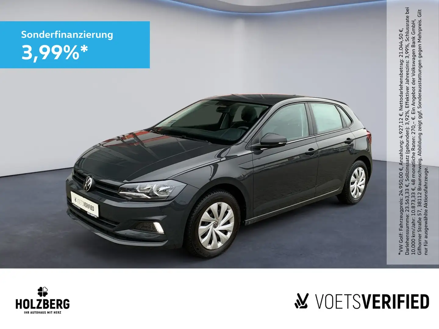 Volkswagen Polo 1.0 TSI Trendline TEMPOMAT+CARPLAY+KLIMA Grau - 1
