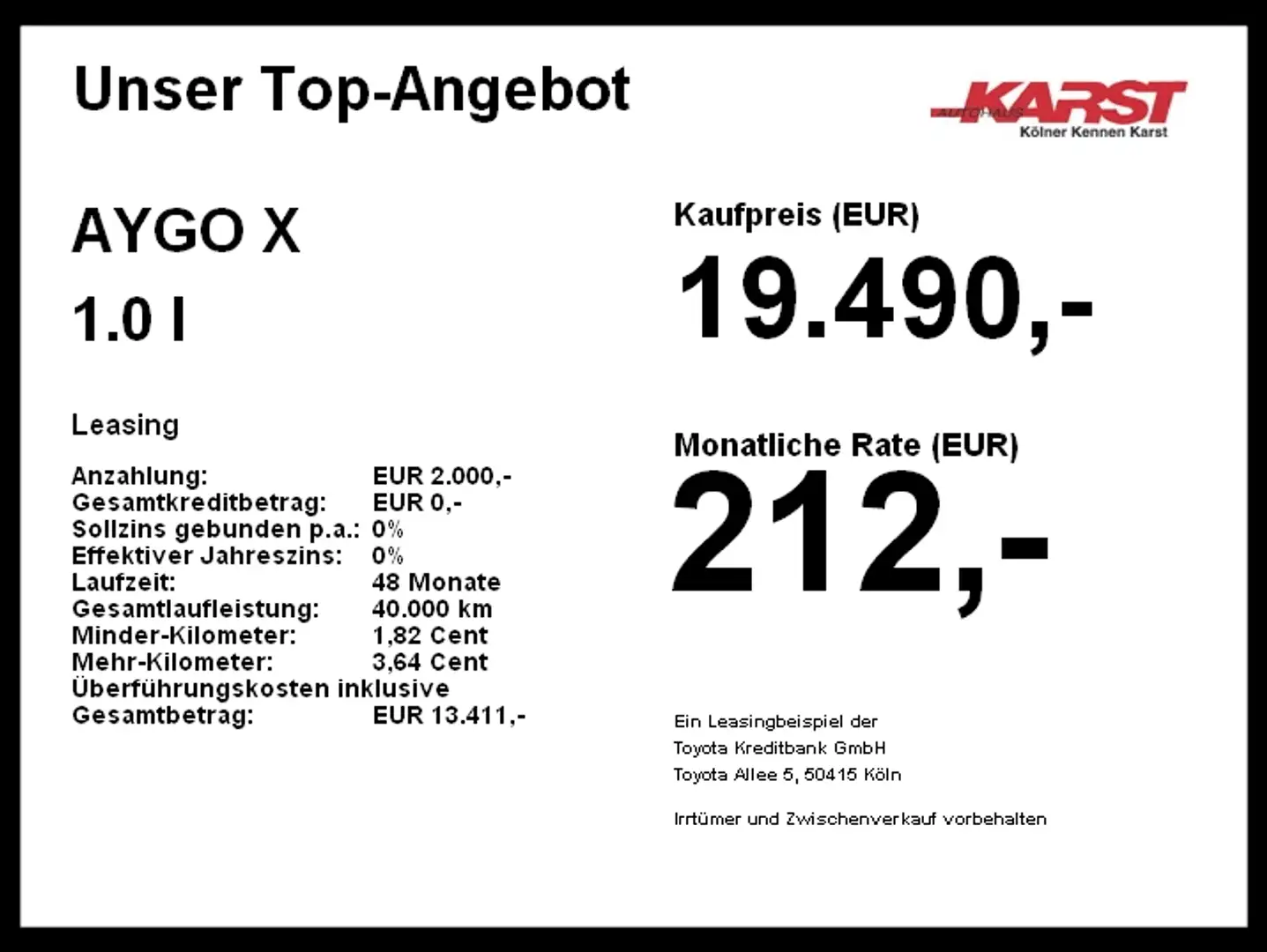 Toyota Aygo X 1.0 l Play CVT *SOFORT* Rückfahrkamera Weiß - 2