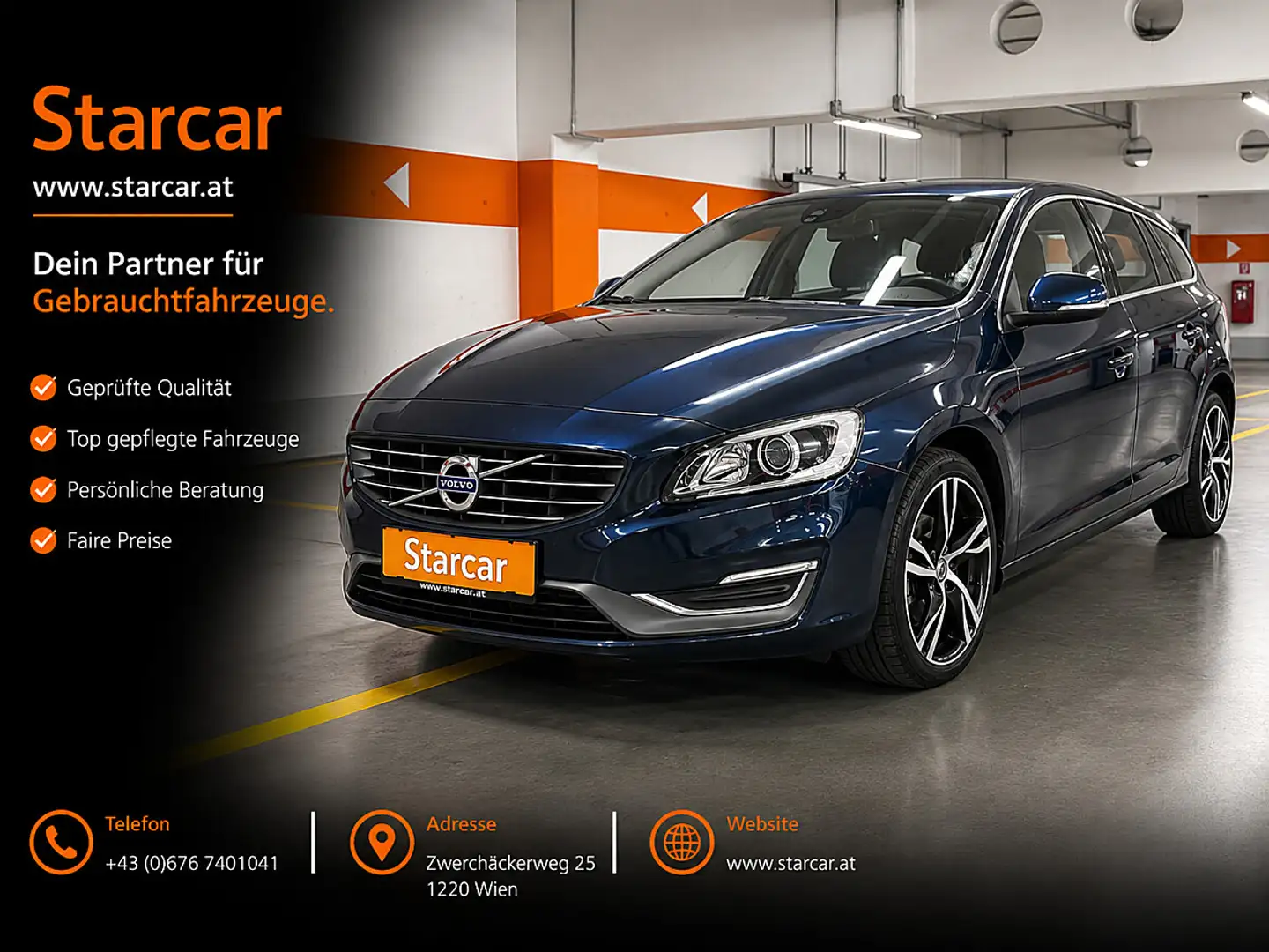 Volvo V60 D3 Summum *VOLLLEDER*BI-XENON* Blau - 1