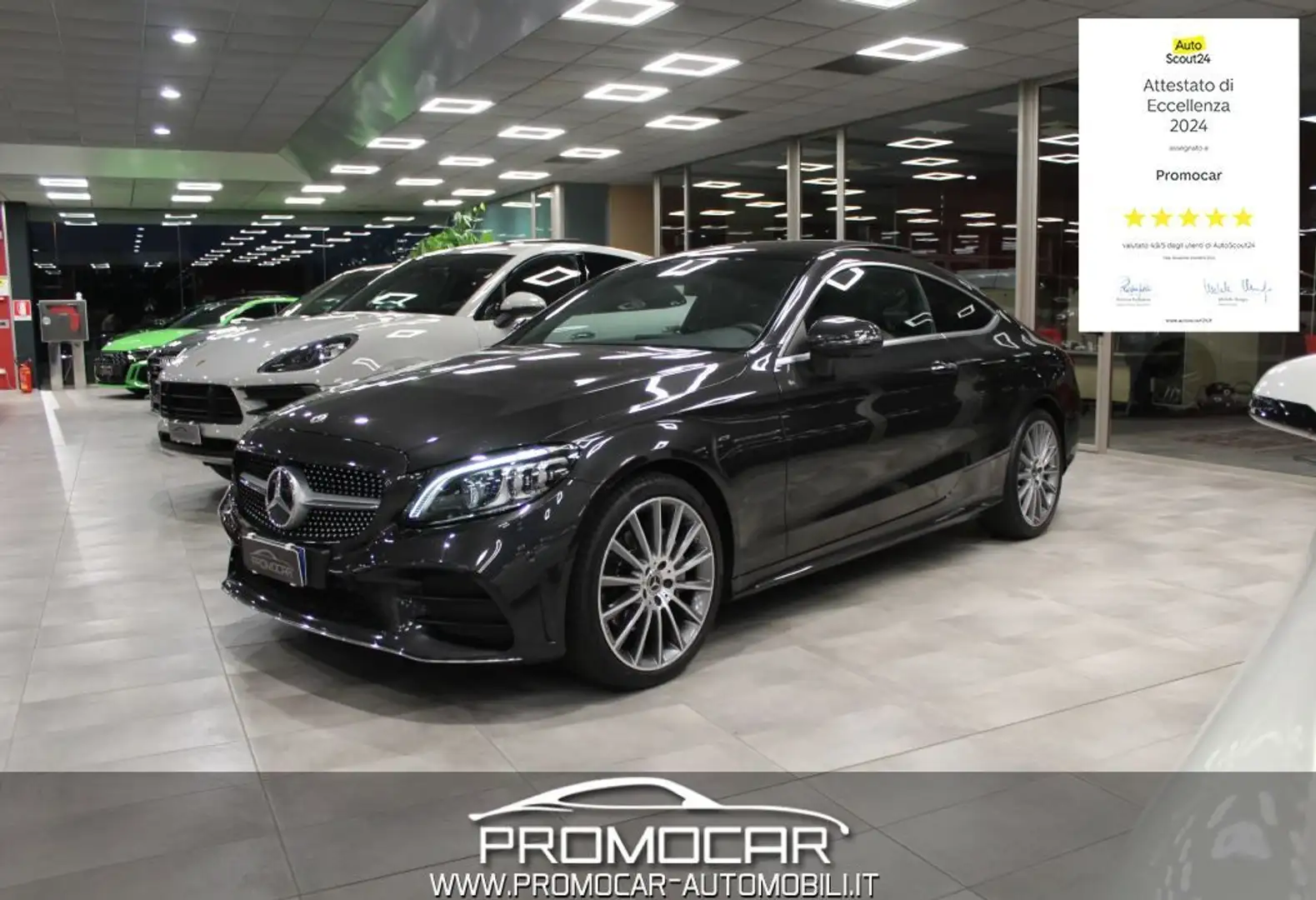 Mercedes-Benz C 220 d Auto 4Matic Coupé PREMIUM PLUS *TETTO*UNIPROP Grigio - 1