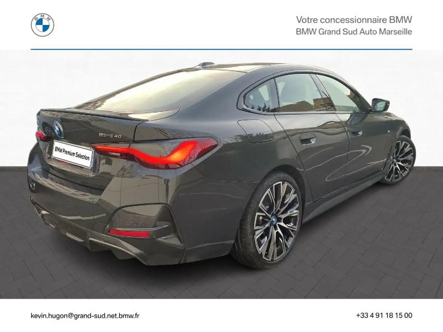 BMW i4 eDrive40 340ch M Sport Gris - 2