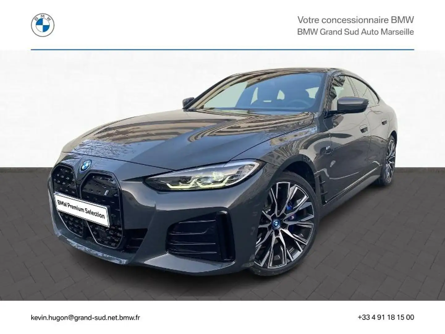 BMW i4 eDrive40 340ch M Sport Gris - 1