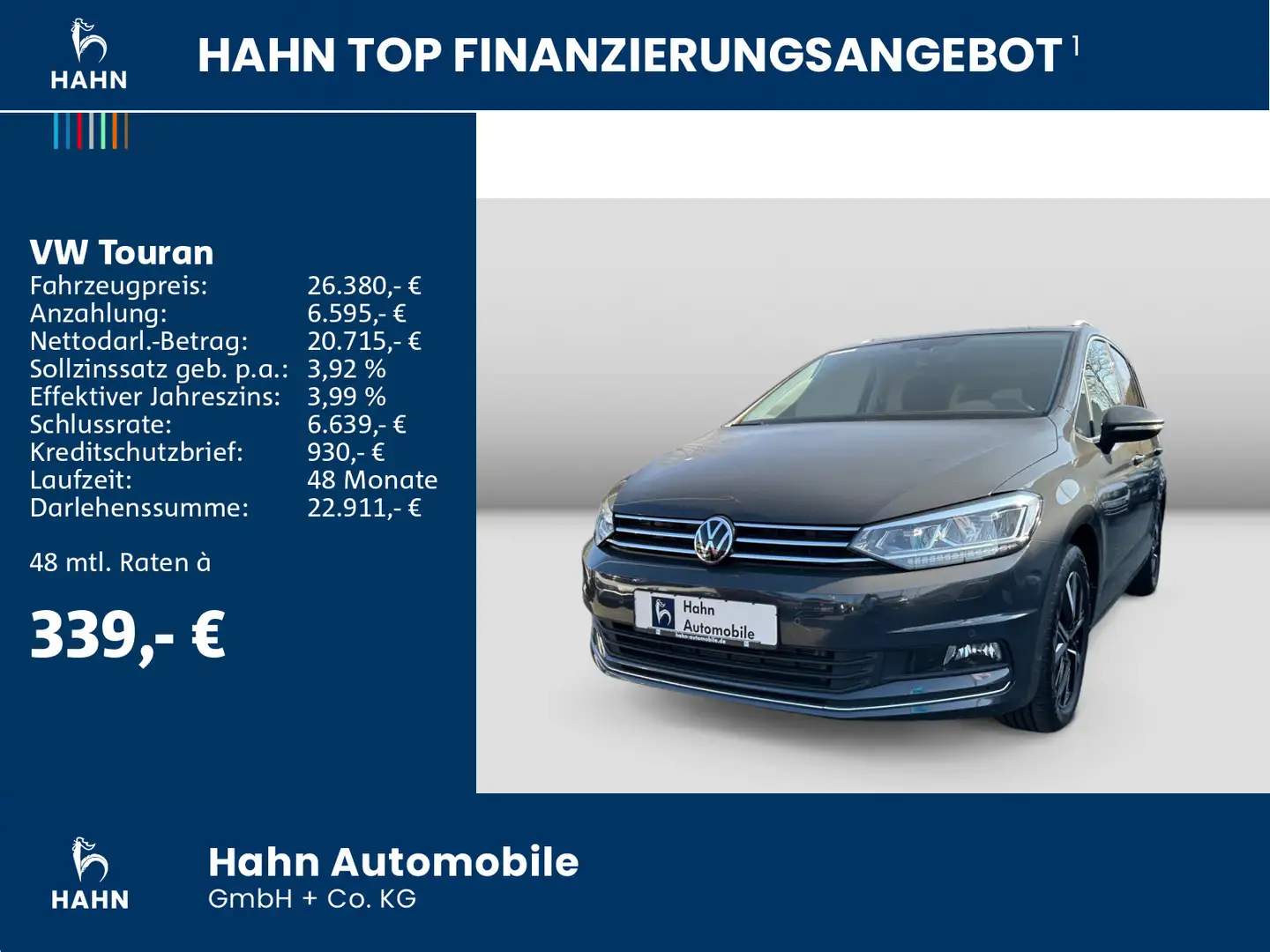 Volkswagen Touran Highline 2.0TDI DSG LED AHK Navigation AC Gris - 2