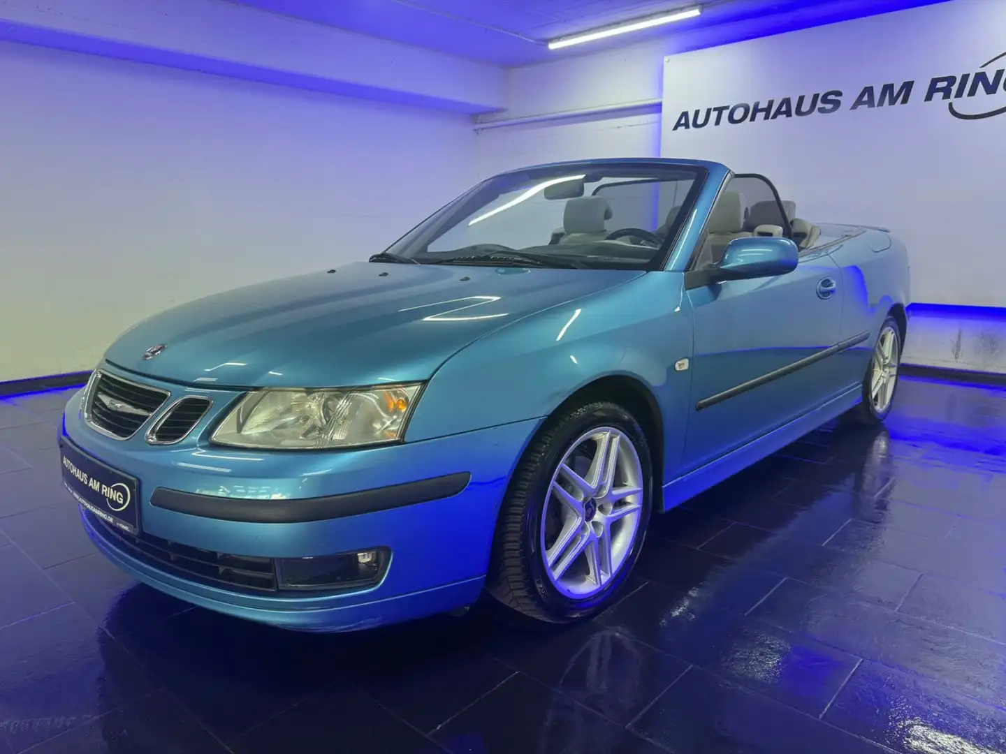 Saab 9-3 Cabriolet 1.8T Aut Vector 2HD LEDER NAVI AHK Blau - 2