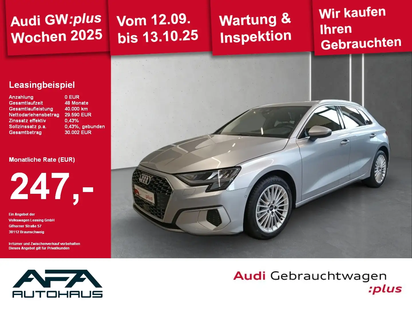 Audi A3 Sportback 35 TFSI Adv. S tronic AHK*Smart.Int Silber - 1