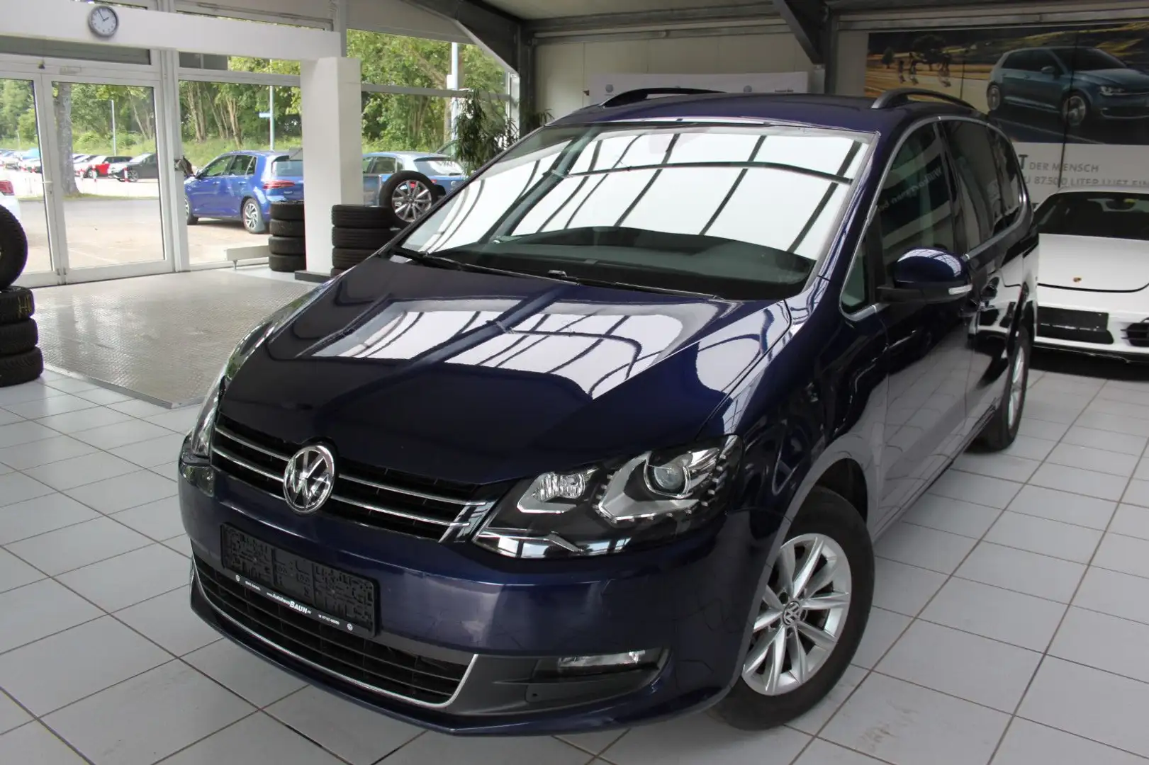Volkswagen Sharan /DSG/BIXEN/ACC/AHK/STNDHZ/DYNAU/ALU16"/STZ Blau - 1