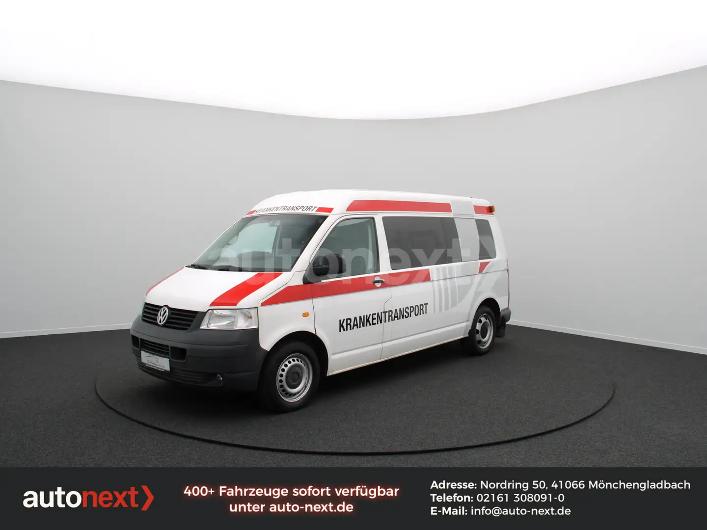 Volkswagen T5 Transporter 2.5 TDI *KTW* 1.Hand+ Klima 9558 Blanco - 1