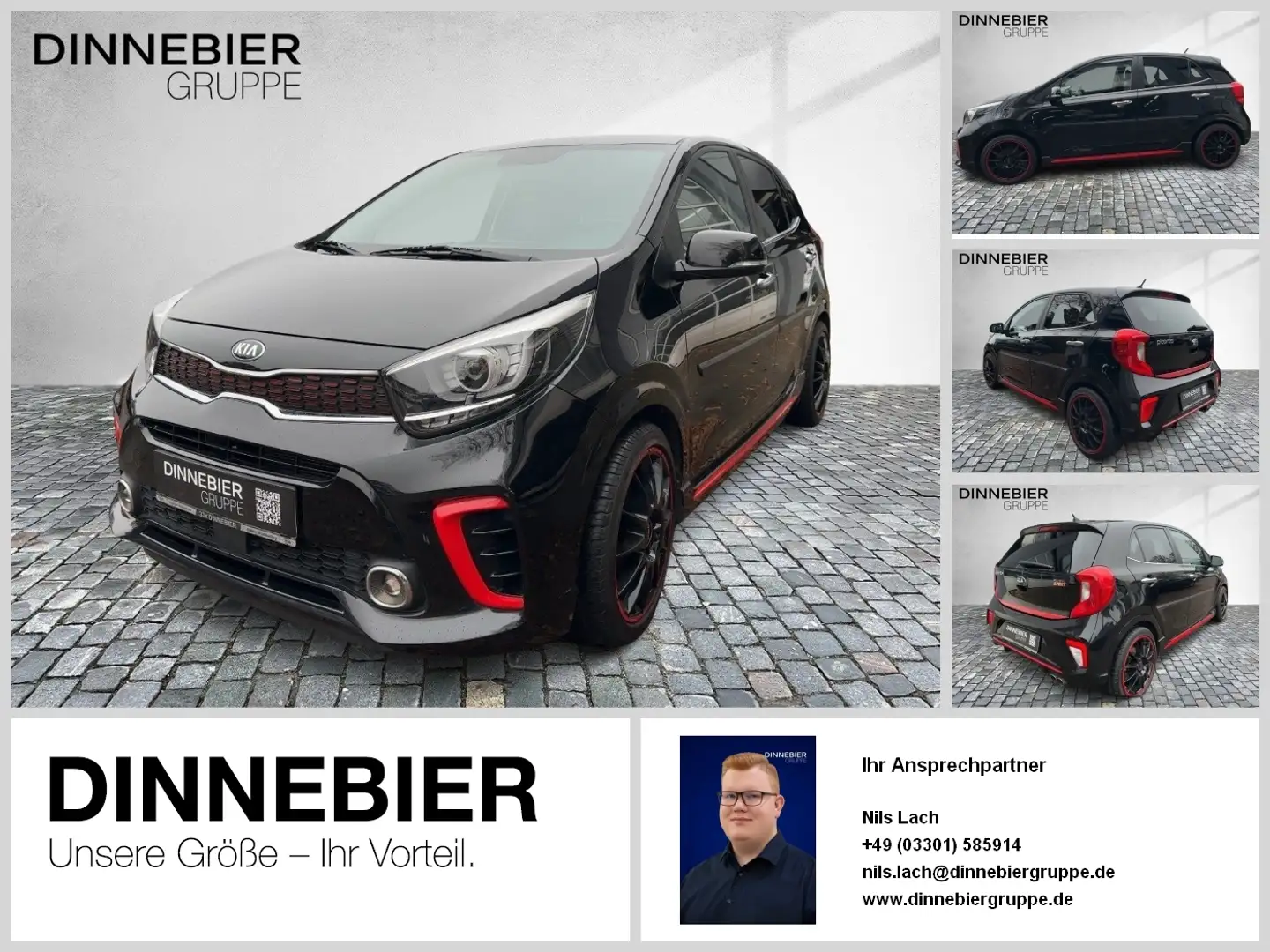 Kia Picanto 1.2 GT LINE TECH ADA ROT KeyLess PDC LM Nero - 1